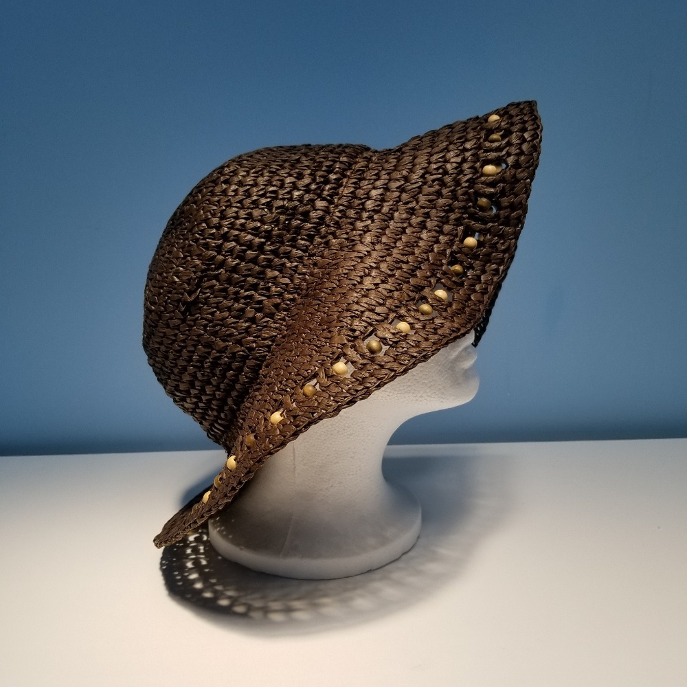 Beaded sun hat.